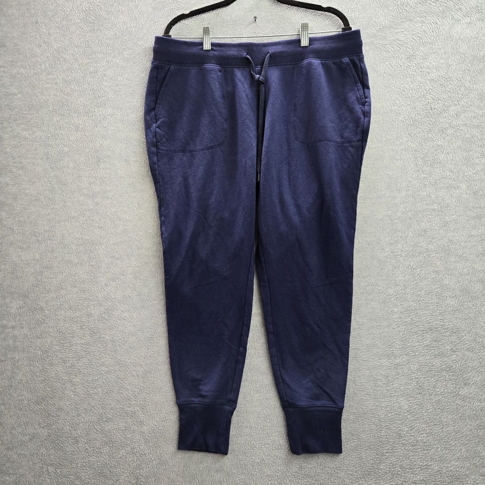 Torrid Women Activewear Pants 2 Blue Sweatpants Fleece 25" Inseam